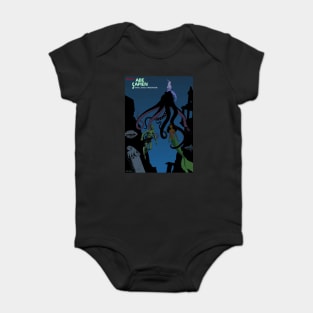 Hellboy's Abe Sapien meets Ariel, The Little Mermaid Baby Bodysuit